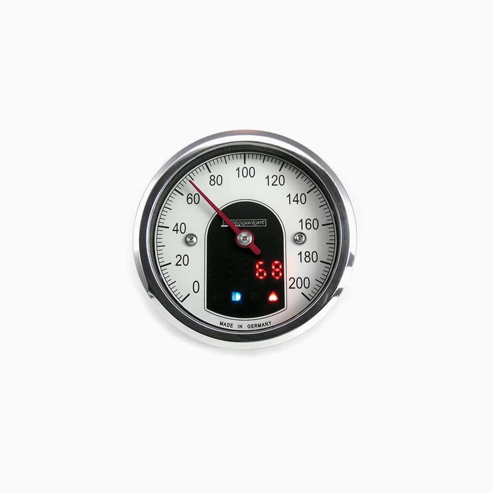 motoscope tiny 49 mm analogt speedometer, poleret fra Motogadget – primært produktbillede