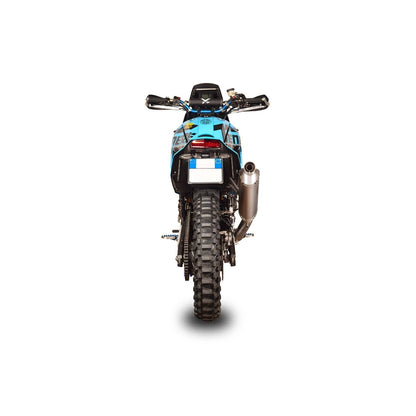 Yamaha Ténéré 700 (19-26) Dakar slip-on, titanium – Spark – måltegning og tekniske dimensioner, billede 3