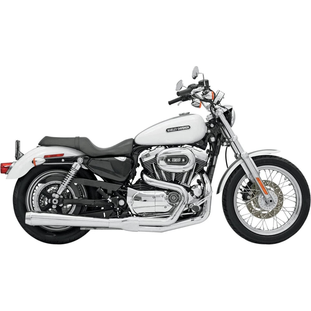 Harley-Davidson Sportster (04-13) Road Rage 2-i-1 komplet udstødning, krom – Bassani
