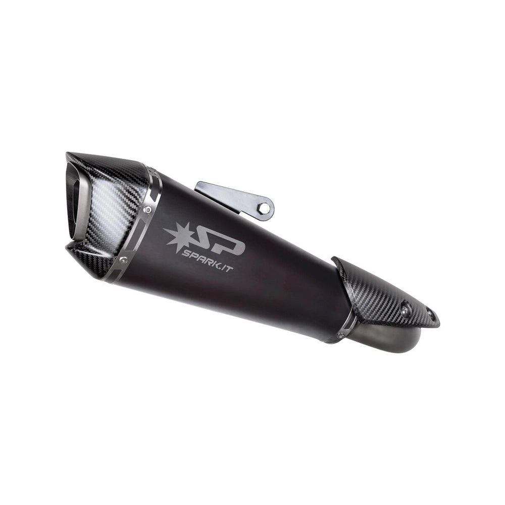 KTM DUKE 990 / DUKE 990 R / RC R 990 (24-26) Konix Evo slip-on, sort – Spark – fritlagt produktvisning