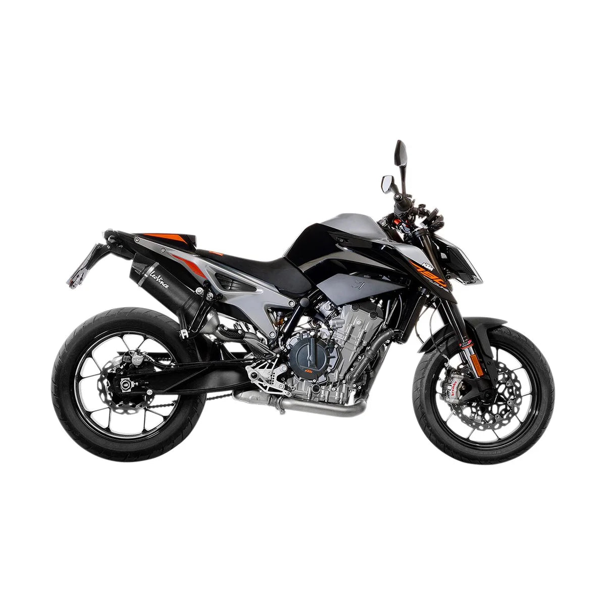 KTM 790 Duke (18-26) m.fl. LeoVince LV One EVO slip-on – carbon – ekstra produktvisning af lyddæmper, finish og detaljer 3