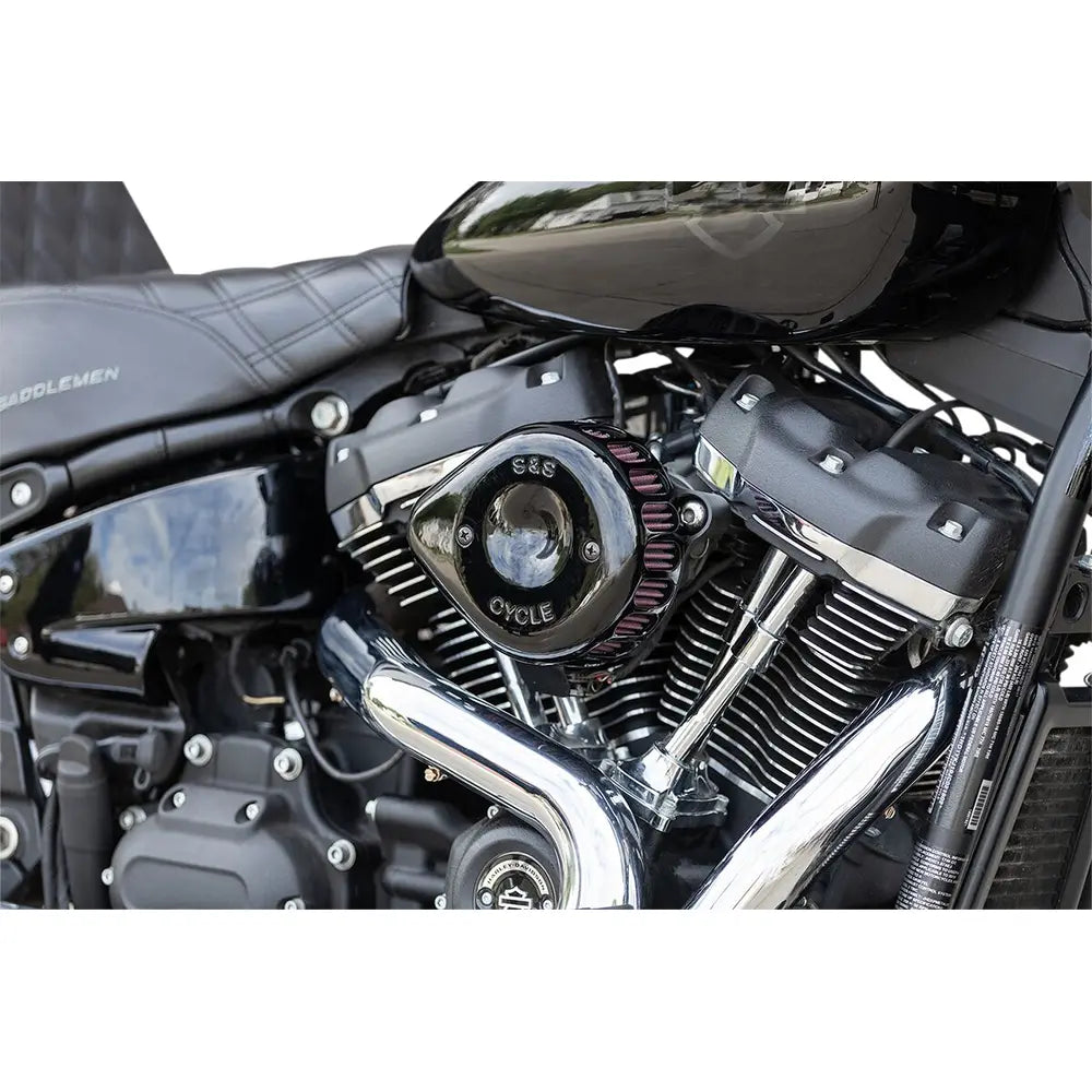 Harley-Davidson modeller (17-25) Mini Teardrop Stealth Air Cleaner Kit, Mini Teardrop, sort / Gloss – S&S Cycle – produktdetalje 4