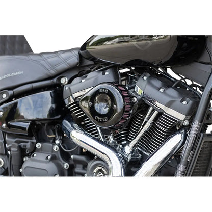 Harley-Davidson modeller (17-25) Mini Teardrop Stealth Air Cleaner Kit, Mini Teardrop, sort / Gloss – S&S Cycle – produktdetalje 4