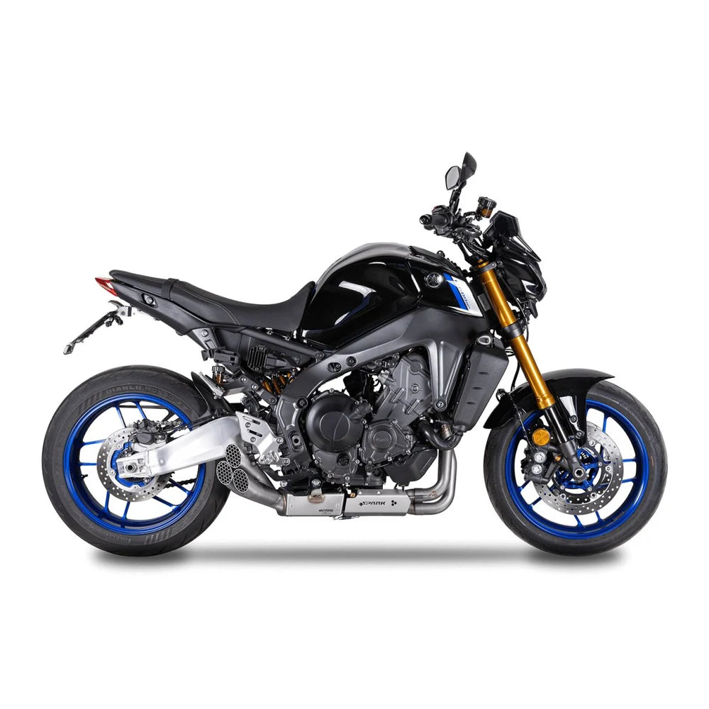 Yamaha MT-09 (21-26) Triade MotoGP-style komplet udstødning, rustfrit stål – Spark – produktdetalje fra alternativ vinkel, billede 3