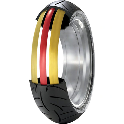 Metzeler Roadtec Z8 Interact 110/80ZR18 (58W) TL spec. M – fordæk – alternativt produktbillede med fokus på dækprofil og design.