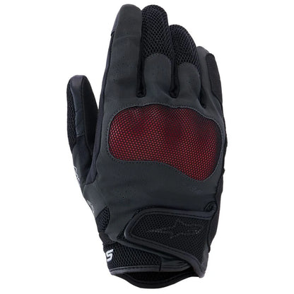 MC handsker Stella Mogress Airflow – Sort/Dark Red, str. S fra Alpinestars – primært produktbillede