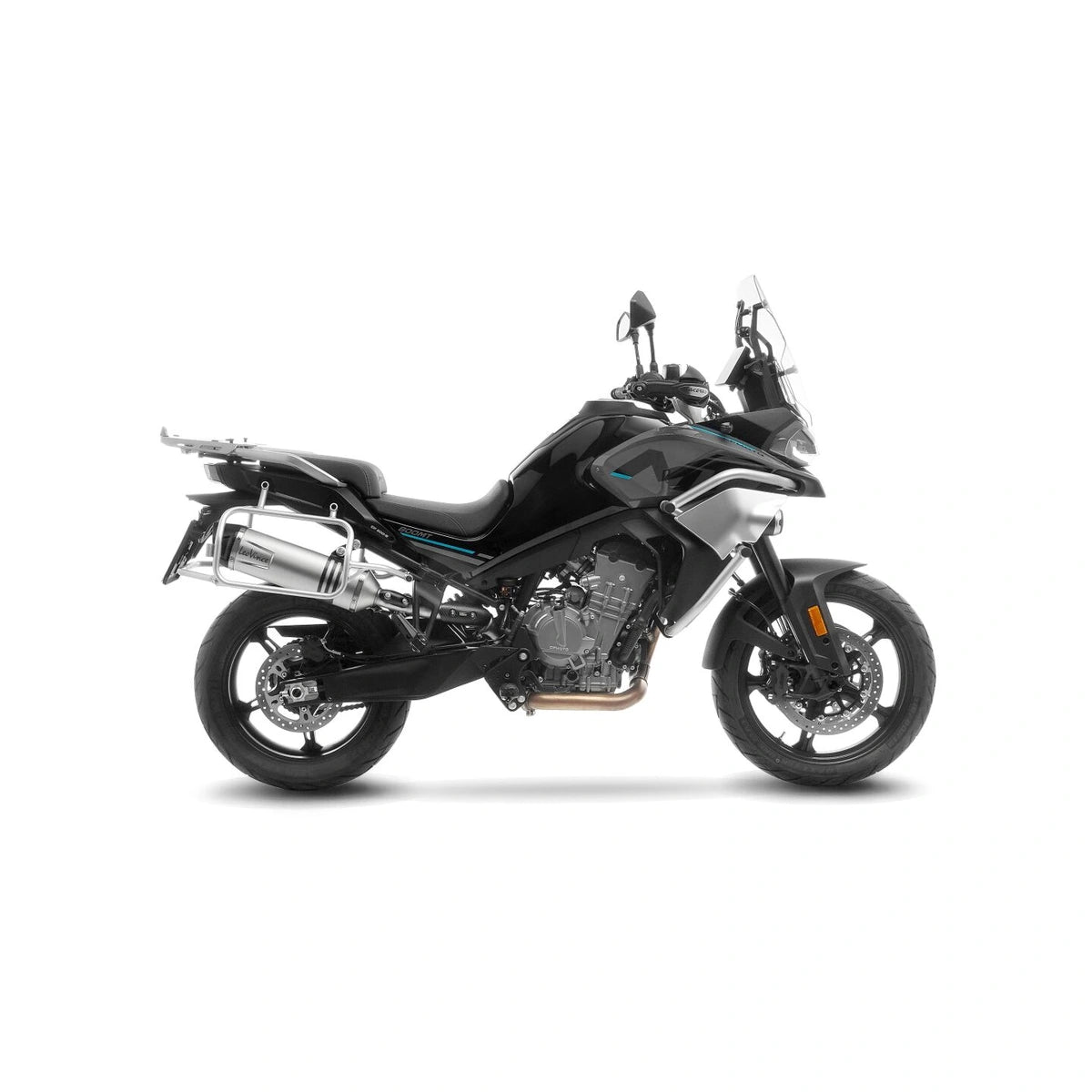 KTM 790 Adventure (19-26) m.fl. LeoVince LV One EVO slip-on – rustfri – godkendt – titanium-look – 14414E – ekstra produktvisning af lyddæmper, finish og detaljer 8