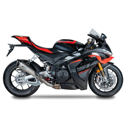 Aprilia RSV4 / Tuono V4 (17-26) Konix Evo slip-on, titanium – Spark – detalje af materialer, svejsninger og udførelse, billede 4