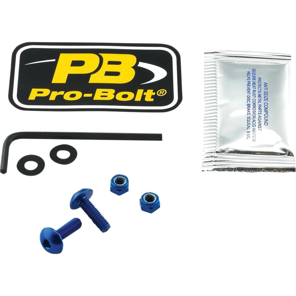 Nummerpladeboltsæt, 4 stk. – 7075-T6 aluminium, blå, NPLATE20 – Pro-Bolt