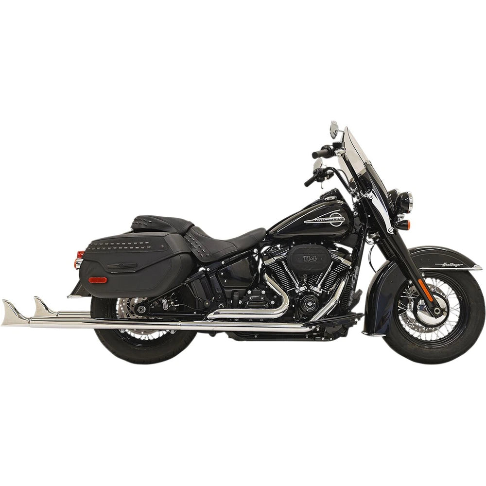 Harley-Davidson Softail (18-25) Fishtail True Dual komplet udstødning, krom, 39" – Bassani