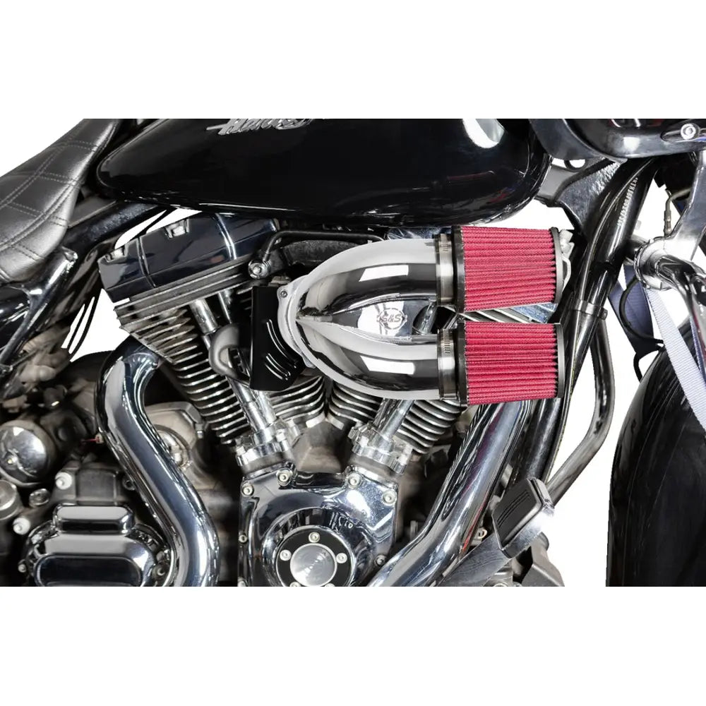 Harley-Davidson Touring / Softail (08-16) Tuned Induction Air Cleaner Kit, Round, krom – S&S Cycle – ekstra produktvisning 2