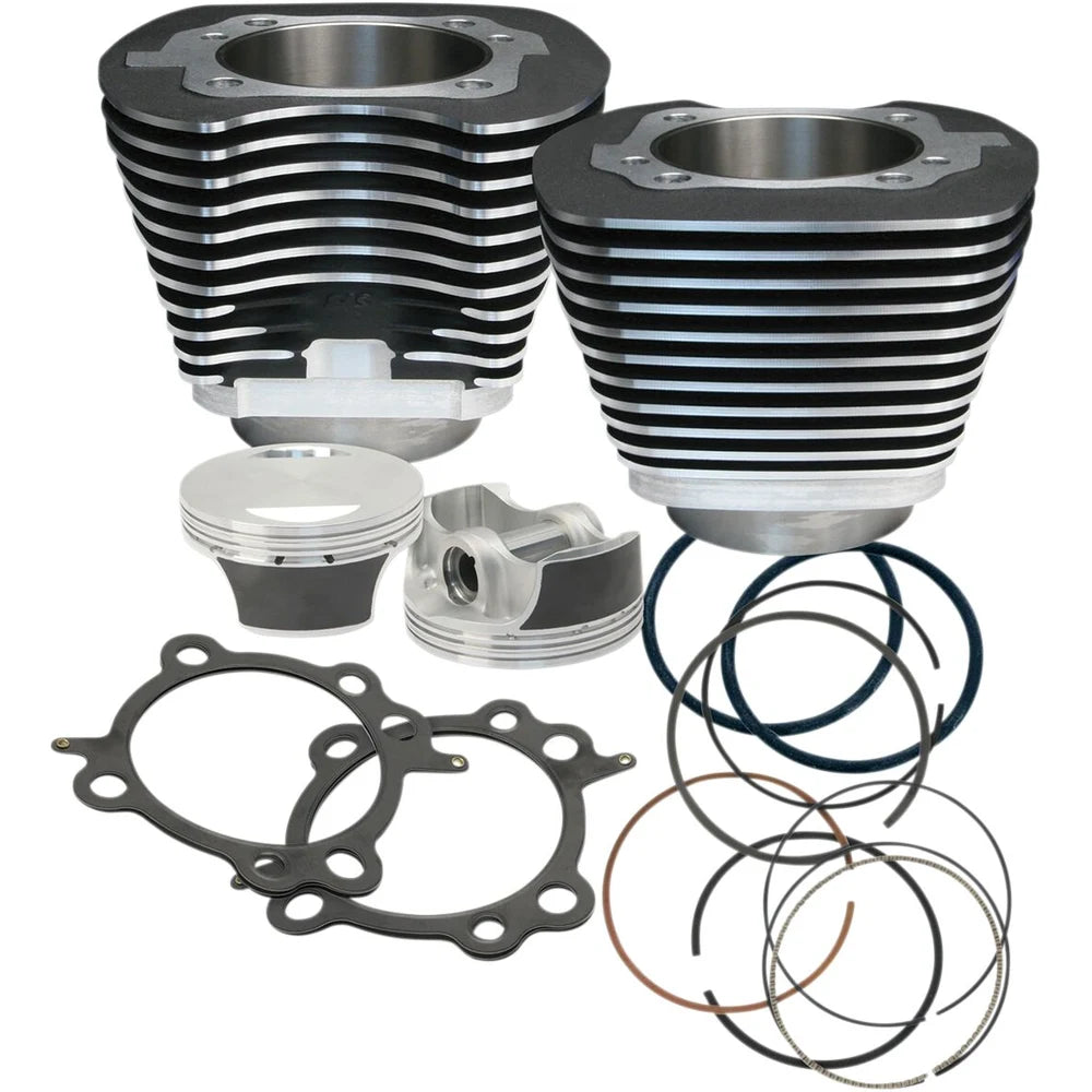 Harley-Davidson modeller (03-17) Big Bore Cylinder Kit, sort – S&S Cycle