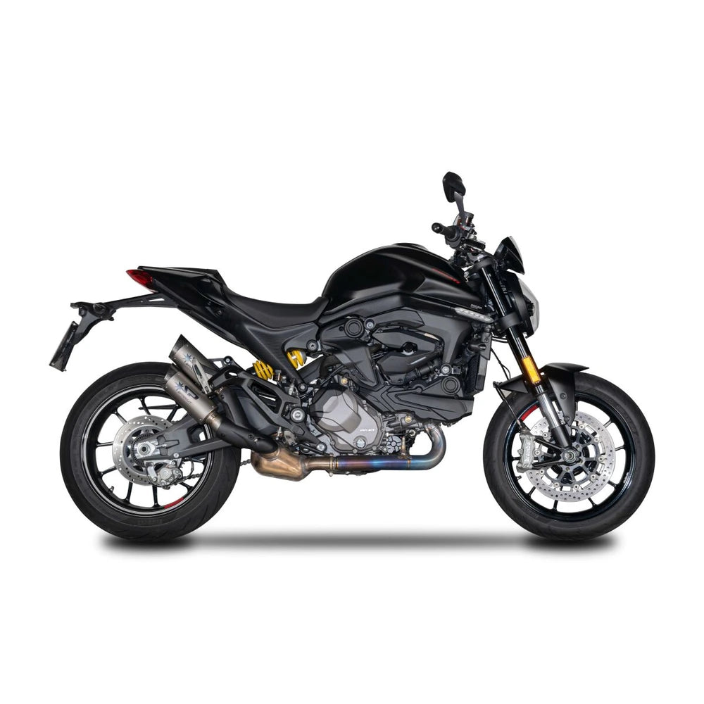 Ducati Monster 937 / Multistrada V4 (21-25) Dyno slip-on, titanium – Spark – produktdetalje fra alternativ vinkel, billede 3