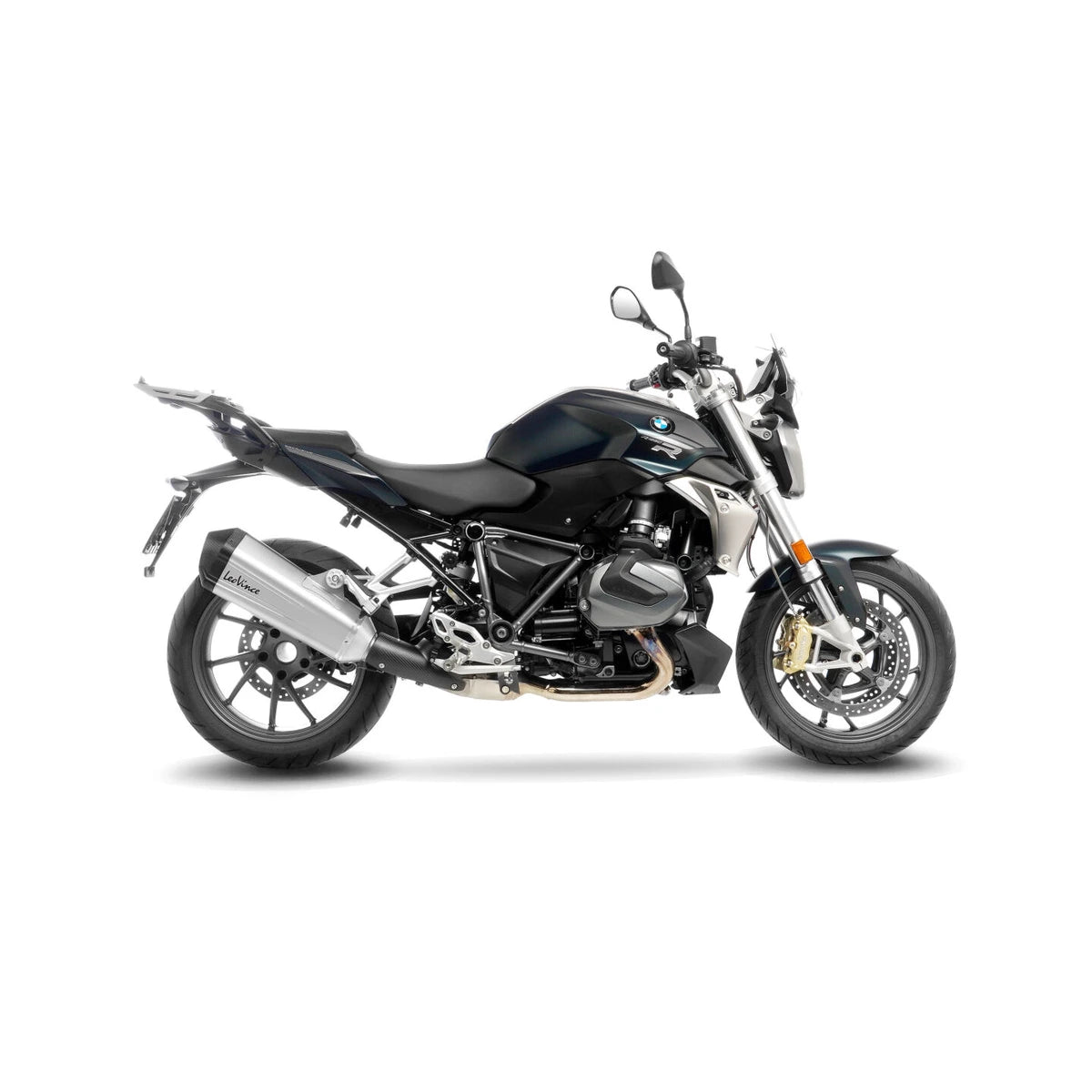 BMW R1250RT (19-24) LeoVince LV-12 R slip-on – rustfri – titanium-look – ekstra produktvisning af lyddæmper, finish og detaljer 5