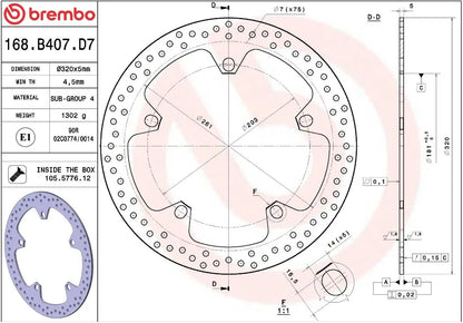 Ekstra produktbillede af BMW F 800 R 09-20 bremseskive – Brembo Oro fast