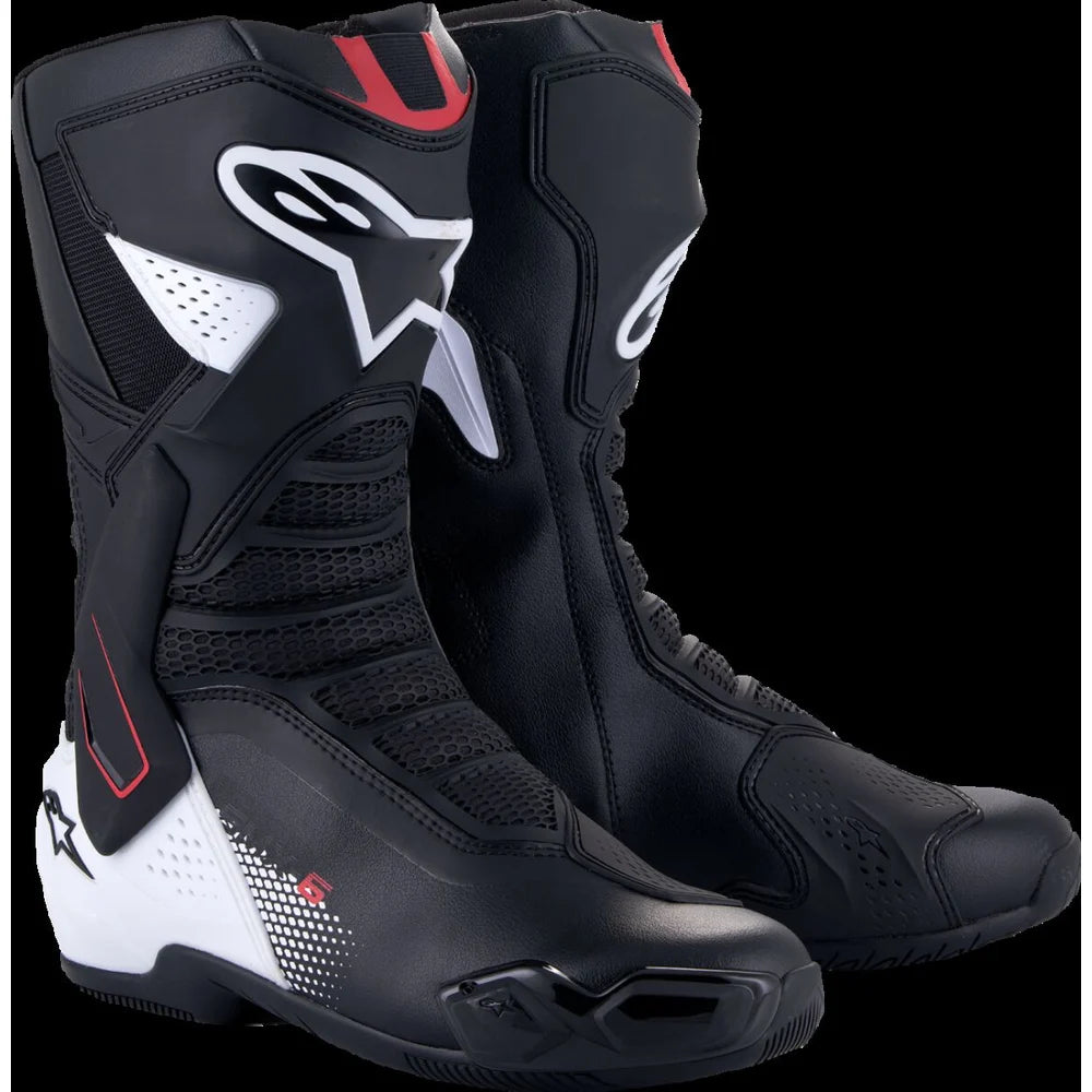 Racingstøvler SMX-6 V3, herre – Sort/Rød/Hvid, str. EU 48 / US 12.5 fra Alpinestars – primært produktbillede
