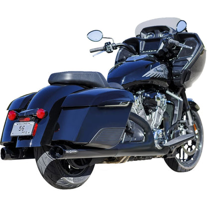 Indian Elite (14-26) 4" Broadhead Slip-On Mufflers, sort, Slash-Cut end cap – S&S Cycle – detaljevisning 7