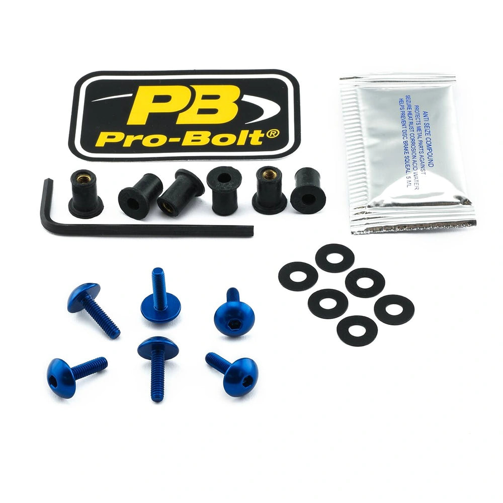 Kåbeboltsæt – 7075-T6 aluminium, blå, SK061 – Pro-Bolt