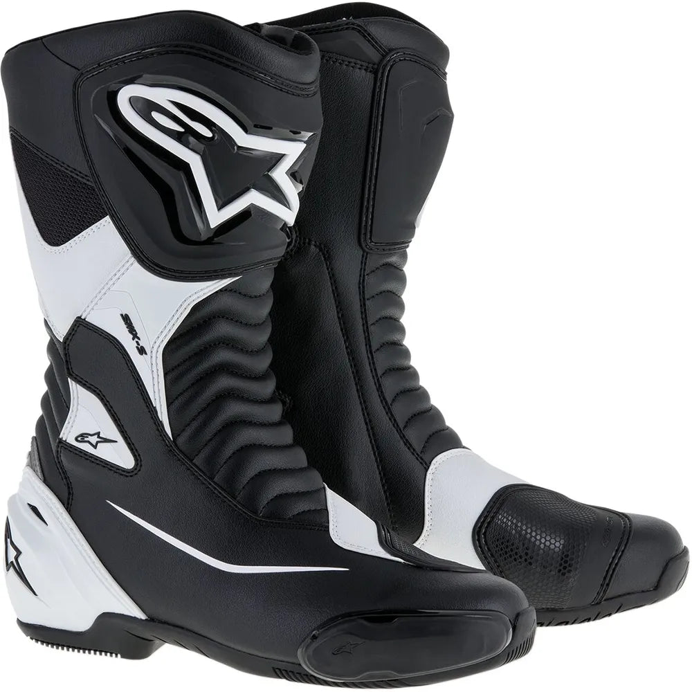 Racingstøvler SMX-S, herre – Sort/Hvid, str. EU 46 / US 11.5 fra Alpinestars – primært produktbillede