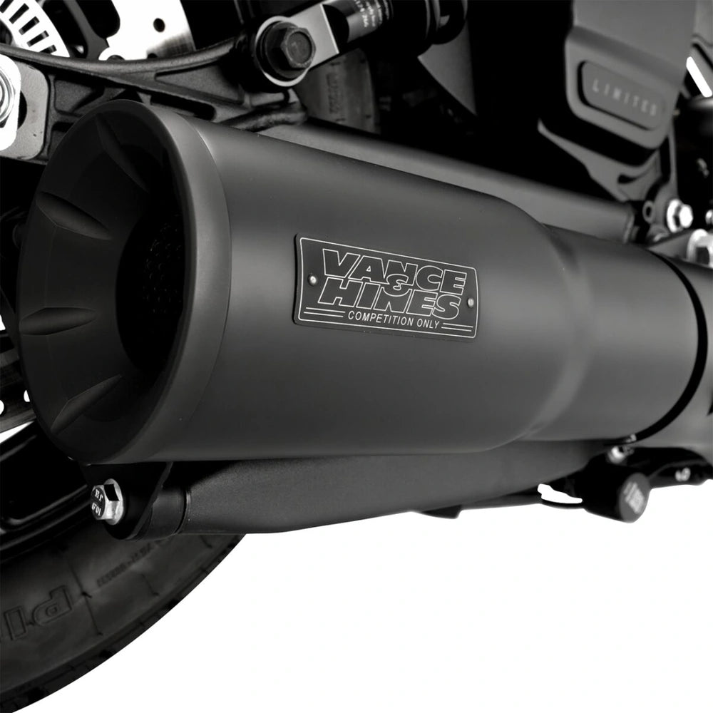 Indian Scout modeller (25) Hi-Output slip-on, sort – Vance & Hines – detaljebillede af udstødning og finish 2