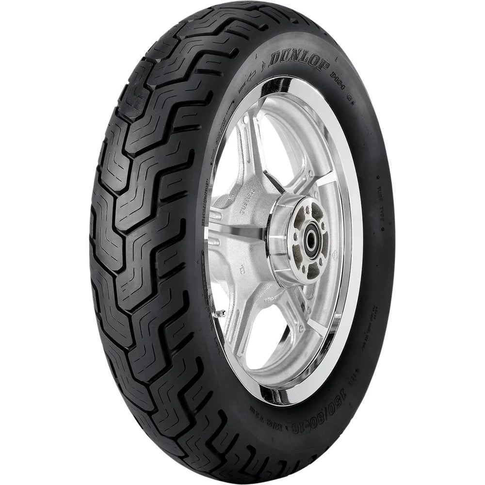 Dunlop D404 150/80B16 71H TL – bagdæk – originalt Dunlop bagdæk med stabil cruiser-kørsel og god komfort. Køb hos Mo2parts.