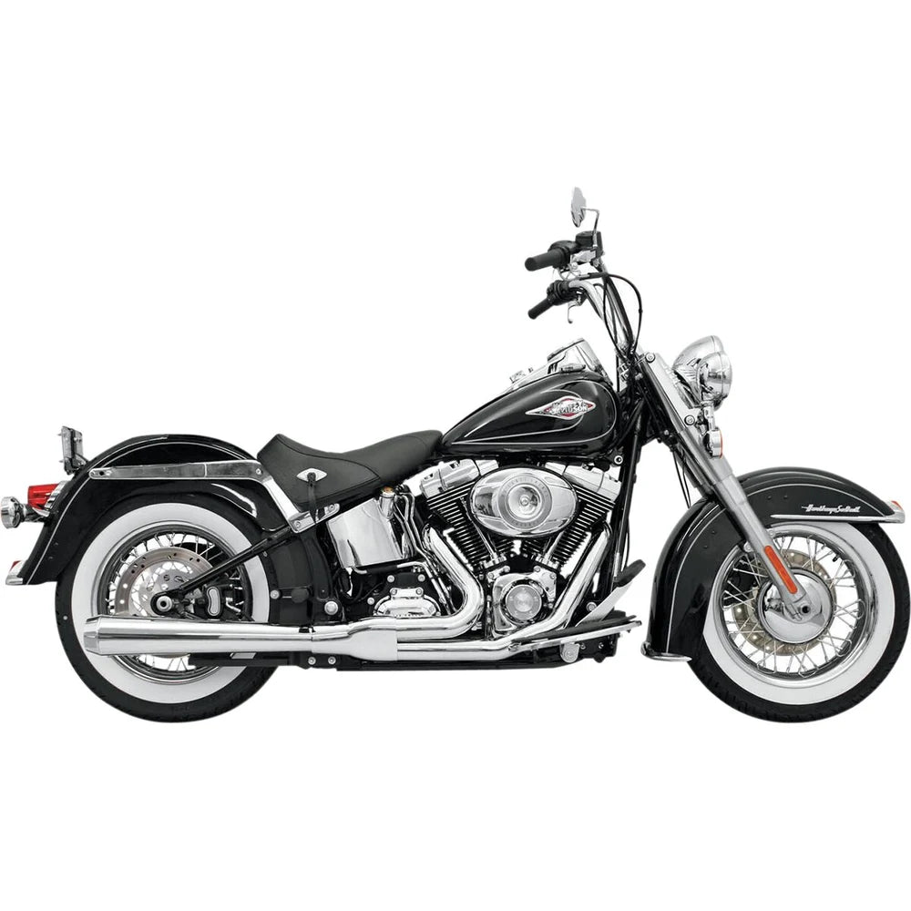 Harley-Davidson Softail (85-17) Road Rage 2-i-1 komplet udstødning, krom, lang – Bassani
