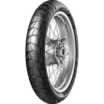 Metzeler Karoo Street 110/70-17 54S TL – fordæk – originalt Metzeler MC-dæk med kontrol på asfalt og løst underlag.