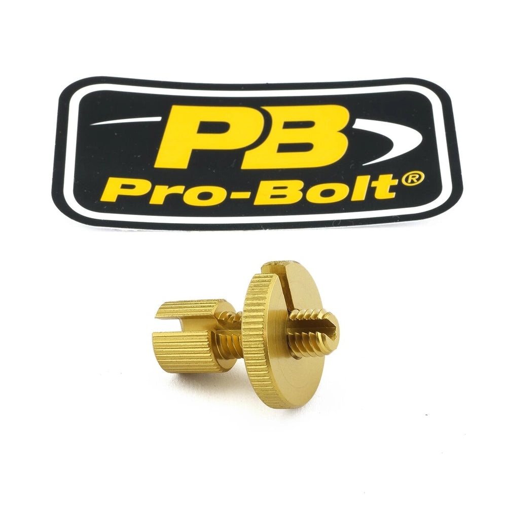 Kabeljusterskrue – 7075-T6 aluminium, guld, LCA10 – Pro-Bolt