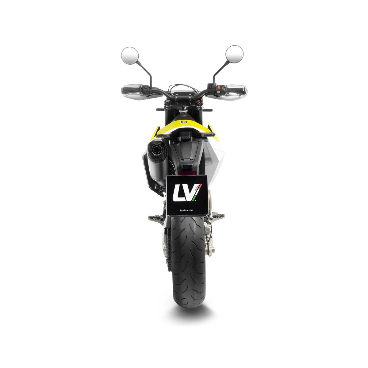 KTM 690 SMC R (25-26) m.fl. LeoVince LV One EVO slip-on – rustfri – titanium-look – ekstra produktvisning af lyddæmper, finish og detaljer 5