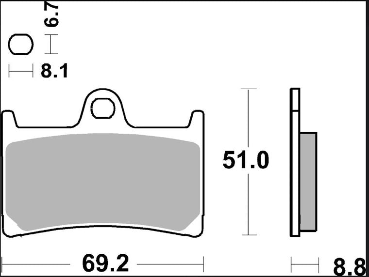Ekstra produktbillede af Yamaha MT-07 14-26 bremseklodser – Brembo SR 07YA23SR