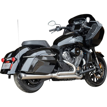 Indian Elite (20-26) 2-into-1 Qualifier Exhaust System, børstet, Race end cap – S&S Cycle – ekstra produktvisning 2