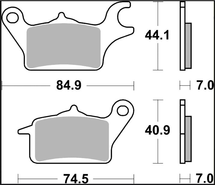 Ekstra produktbillede af Kawasaki Z125 Pro 17-20 bremseklodser – Brembo CC 07KA30CC
