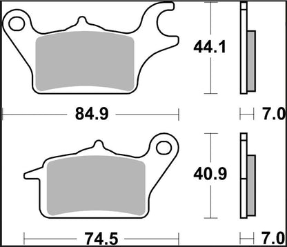 Ekstra produktbillede af Kawasaki Z125 Pro 17-20 bremseklodser – Brembo CC 07KA30CC