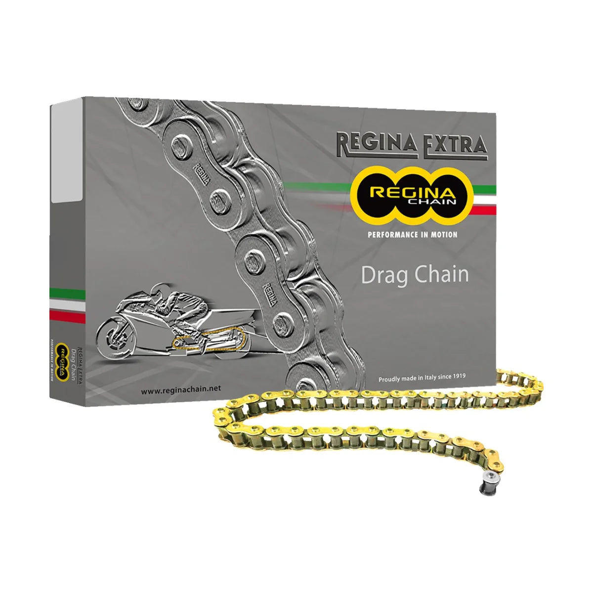 Regina 530 DR MC kæde 130 led guld