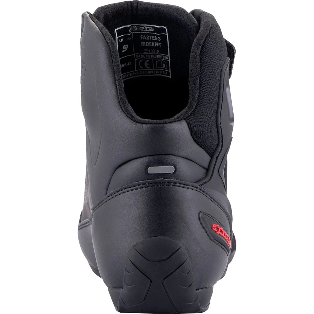 MC sko Faster-3 Rideknit®, herre – Sort/Mørkegrå/Rød, str. EU 43 / US 10 fra Alpinestars – produktdetalje 2