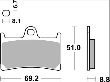Ekstra produktbillede af Yamaha XP 530 T-Max 12-19 bremseklodser – Brembo Genuine CC 07077
