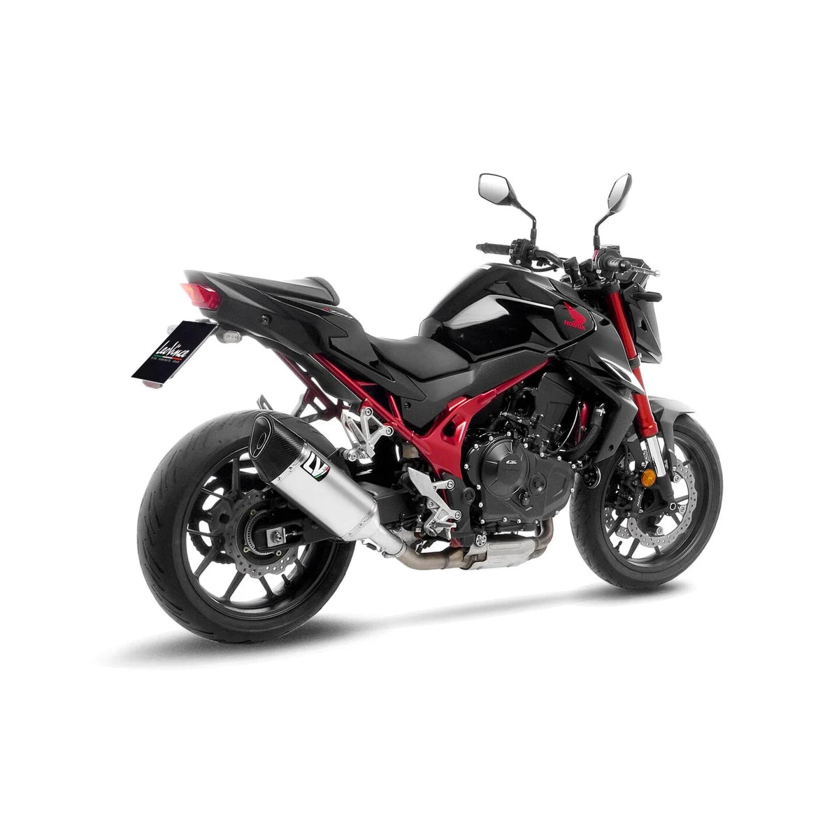 Honda CB750 (23-26) LeoVince LV-14 R slip-on – rustfri – godkendt – titanium-look – 15600 – ekstra produktvisning af lyddæmper, finish og detaljer 3