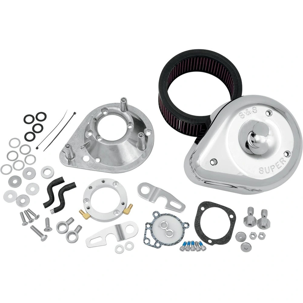 Harley-Davidson Sportster (91-16) Teardrop Air Cleaner Kit, CV, Teardrop, krom – S&S Cycle