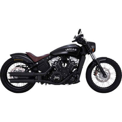 Indian Bobber Sixty (15-24) Twin Slash 3" slip-on, sort – Vance & Hines – detaljebillede af udstødning og finish 2